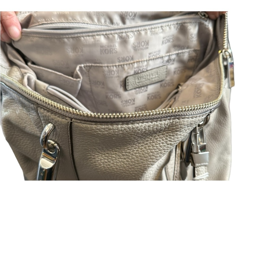 Michael Kors Taupe Leather Shoulder Bag - Picture 8 of 11
